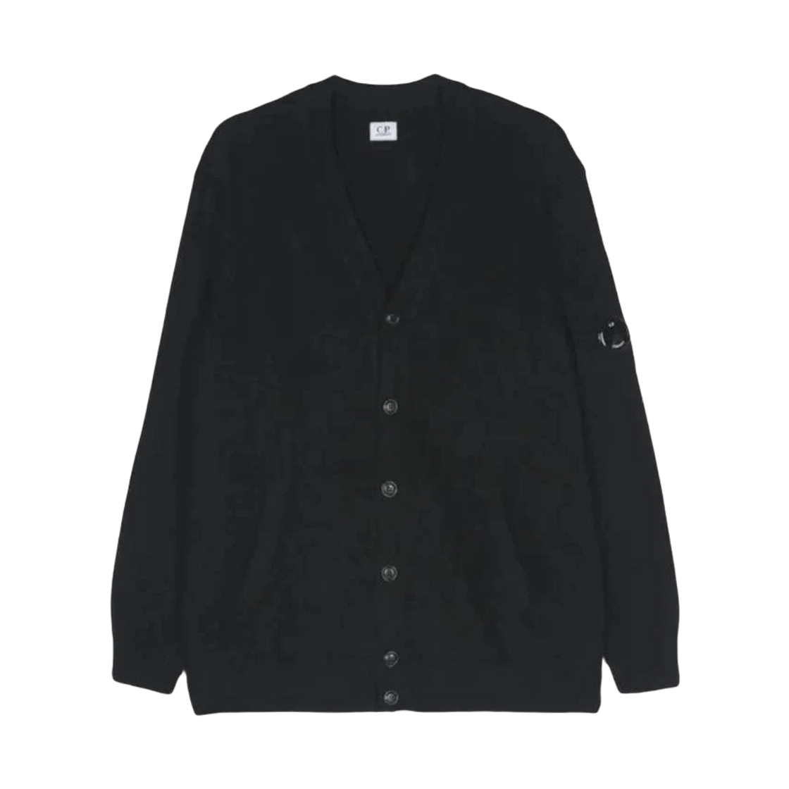 17CMKN048A 110149A 999 [25% 쿠폰] C.P. Company Lambswool GRS Buttoned Cardigan Black - 24FW