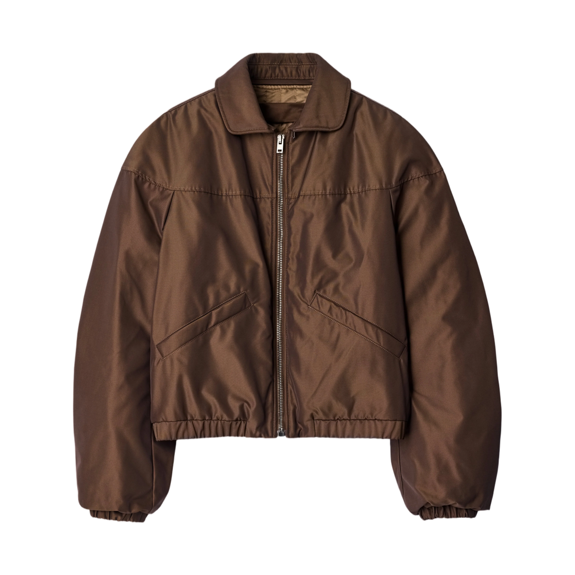 OW1251-LF1655-530 Lemaire Quilted Blouson in Water Repellent Canvas Praline