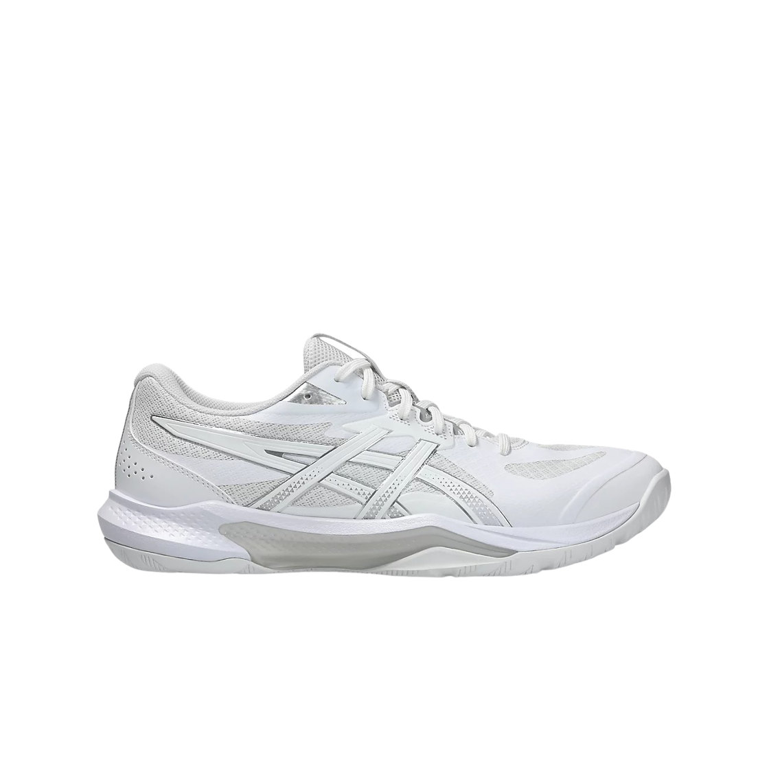 1073A078-101 Asics Gel-Tactic 13 White Pure Silver - 2E Wide