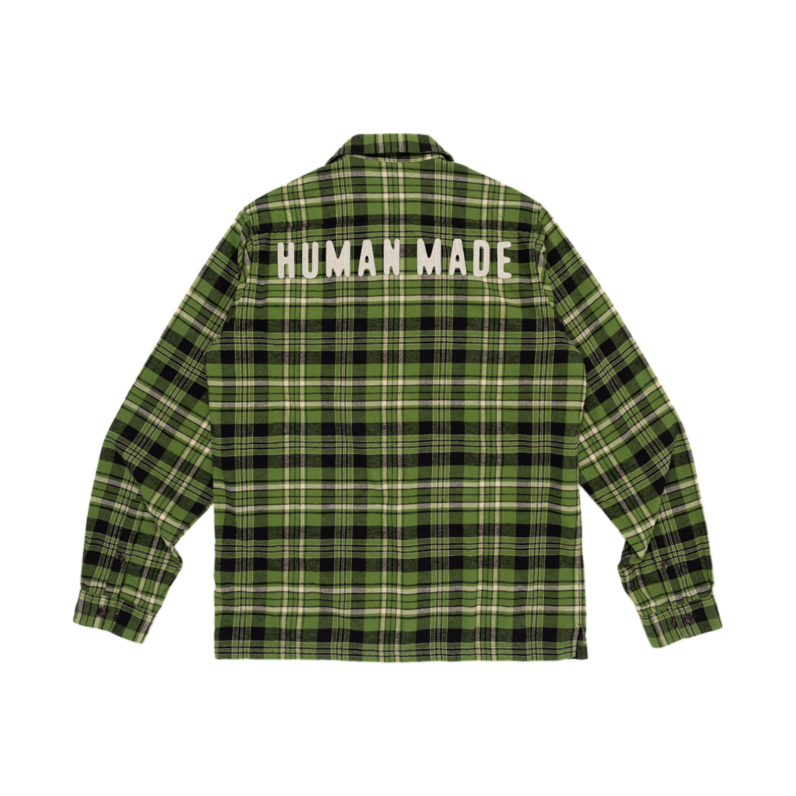 HM32SH007 Human Made Flannel Check Shirt Green