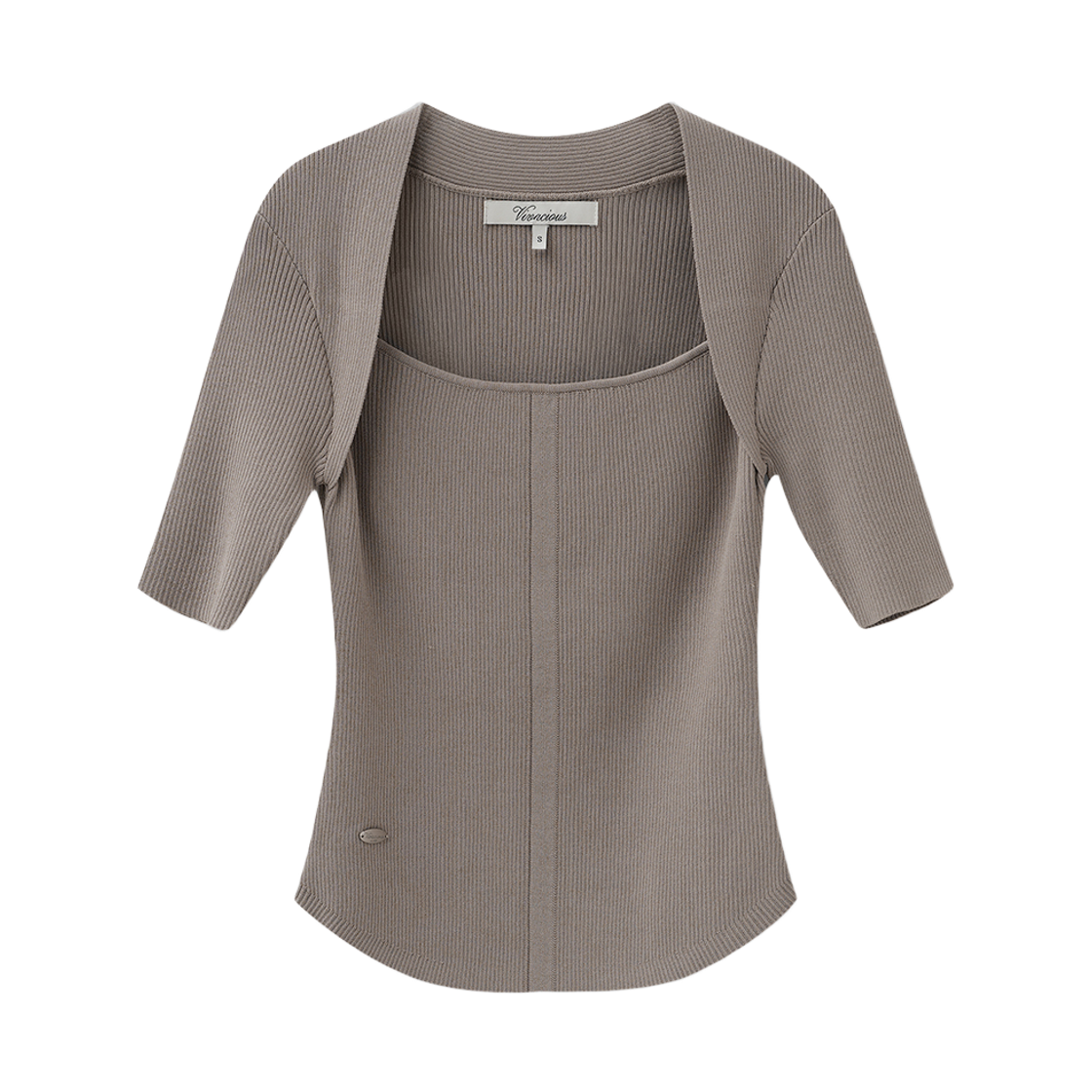 VV62KN01MOC VIVACIOUS Elia Bolero Half-sleeve Knit MOCHA