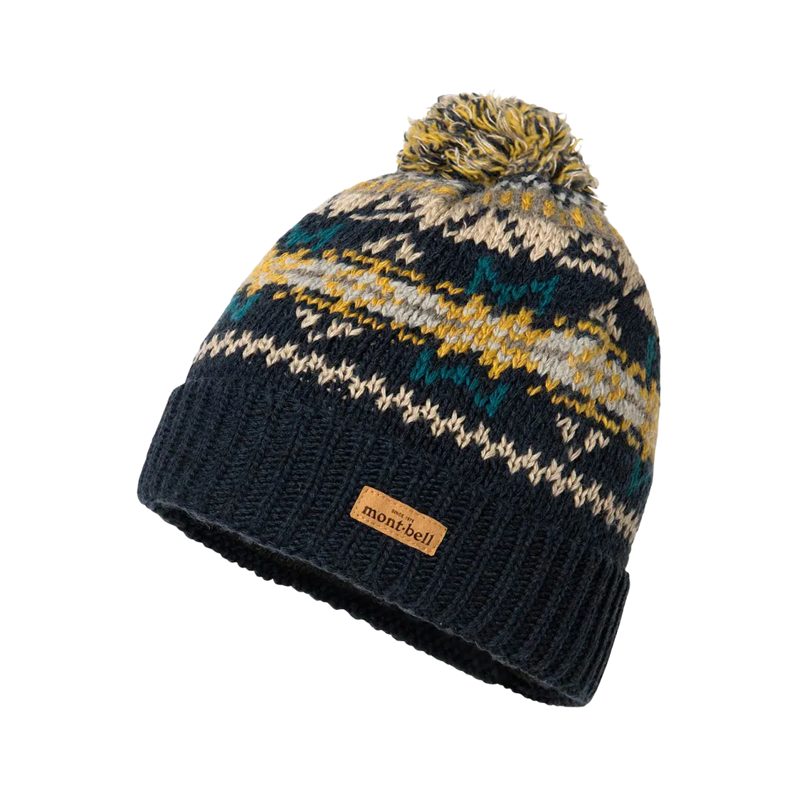 1118584 Montbell Jacquard Knit Cap #1 Blue Green