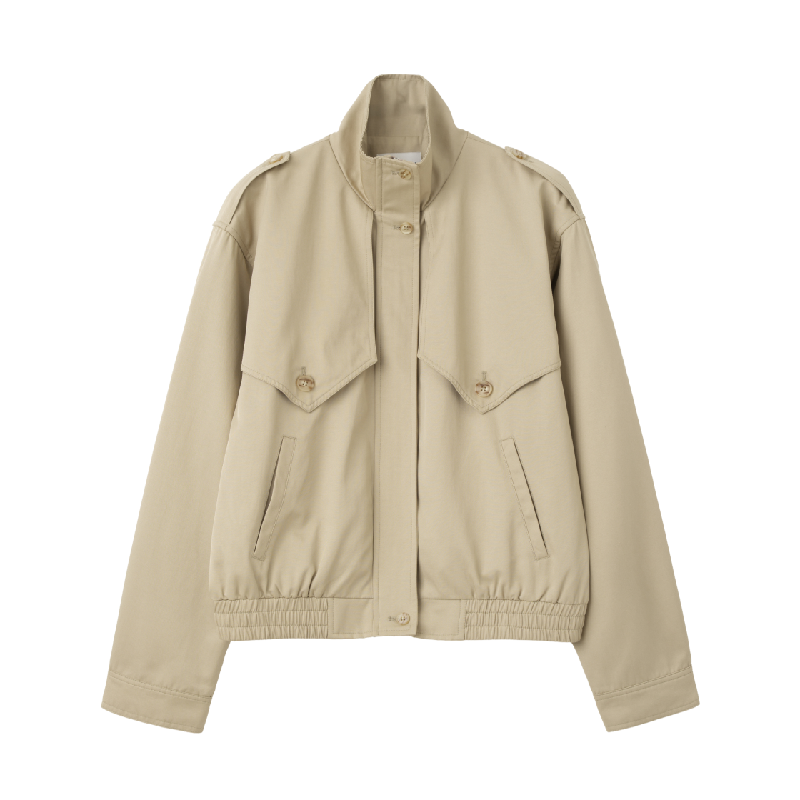 MW365BEG MILLO WOMEN Trench Bomber Jacket Beige