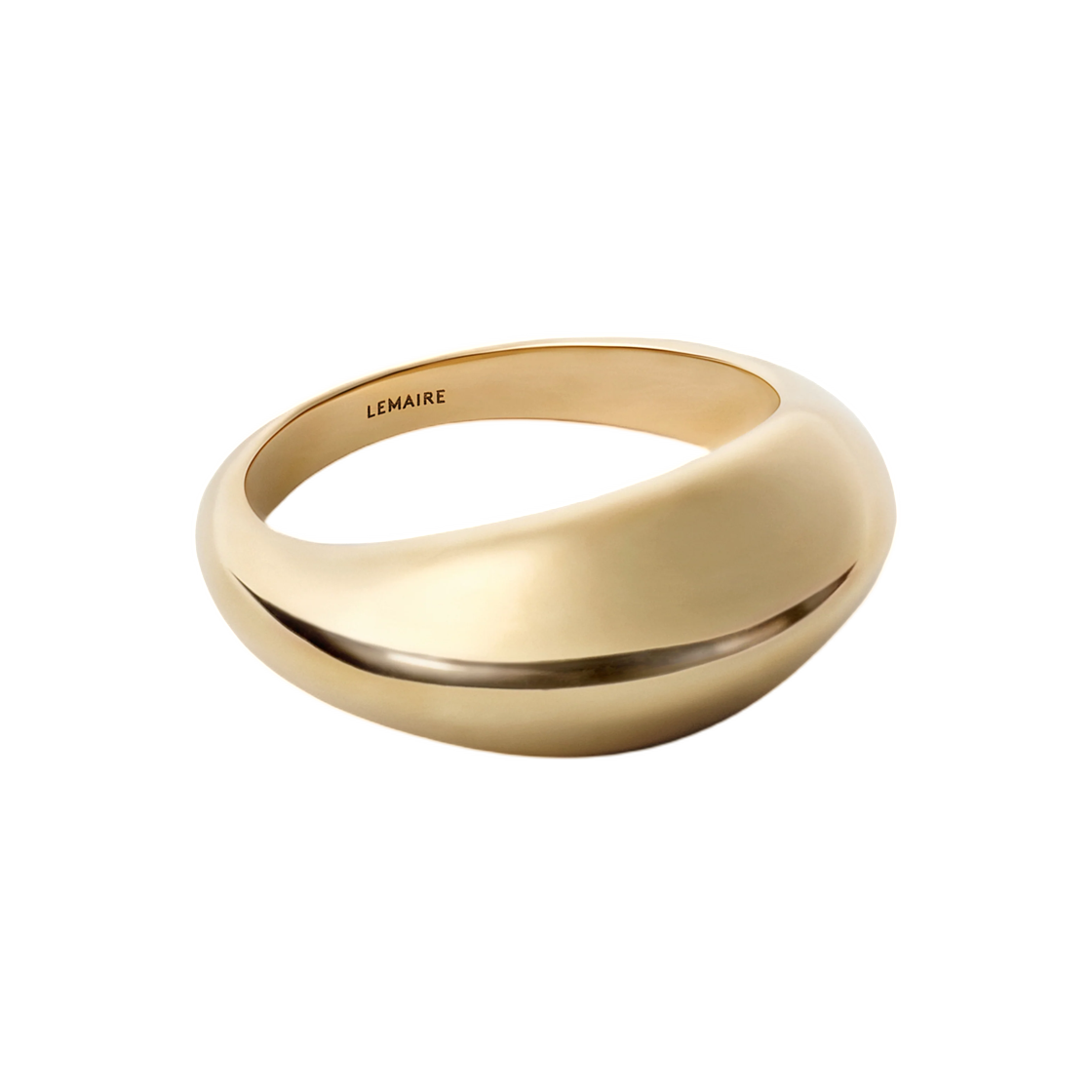 JW0069-LO0050-540 Lemaire Chunky Drop Ring in Gold Plated Sterling Silver Light Gold