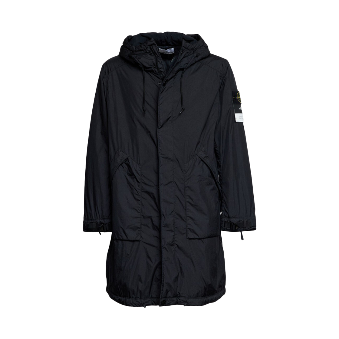 K2S15 7100003 S0A23 V0029 [25% 쿠폰] Stone Island 7100003 Crinkle Reps NY Recycled Nylon Padded Hooded Parka with Anti-Drop and Wind Resistance Black - 25FW