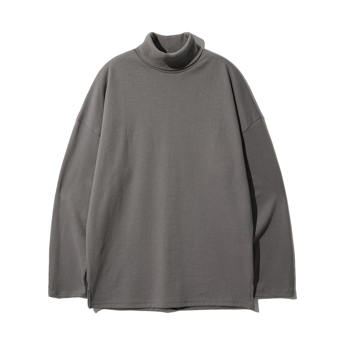 YHLT2309_darkgray_k JEMUT Tens Overfit Turtleneck T-Shirts Dark Gray YHLT2309