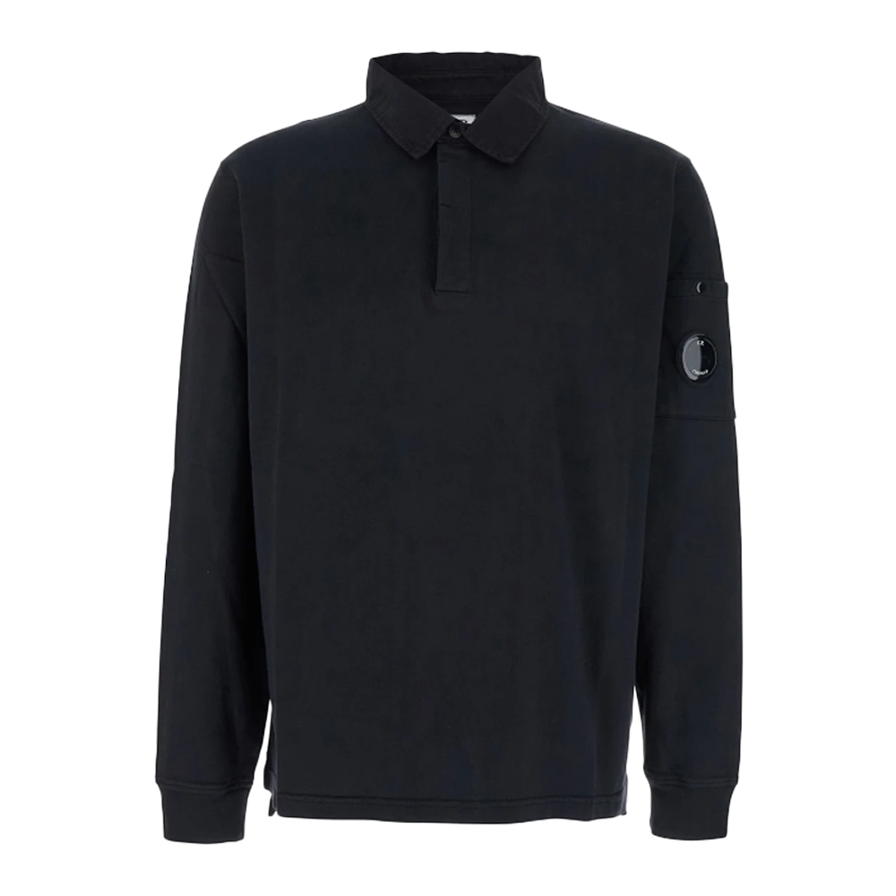 [25% 쿠폰] C.P. 컴퍼니 라이트 폴로 긴팔 티셔츠 블랙 - 25FW([25% 쿠폰] C.P. Company Light Polo Long Sleeve T-Shirt Black - 25FW) - 2