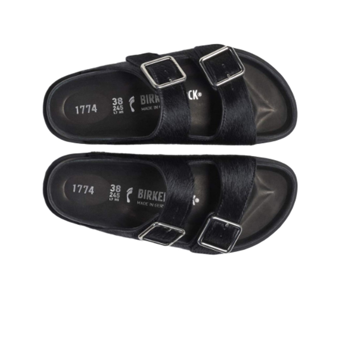 버켄스탁 1774 아리조나 퍼 블랙 - 내로우(Birkenstock 1774 Arizona Fur Black - Narrow) - 2
