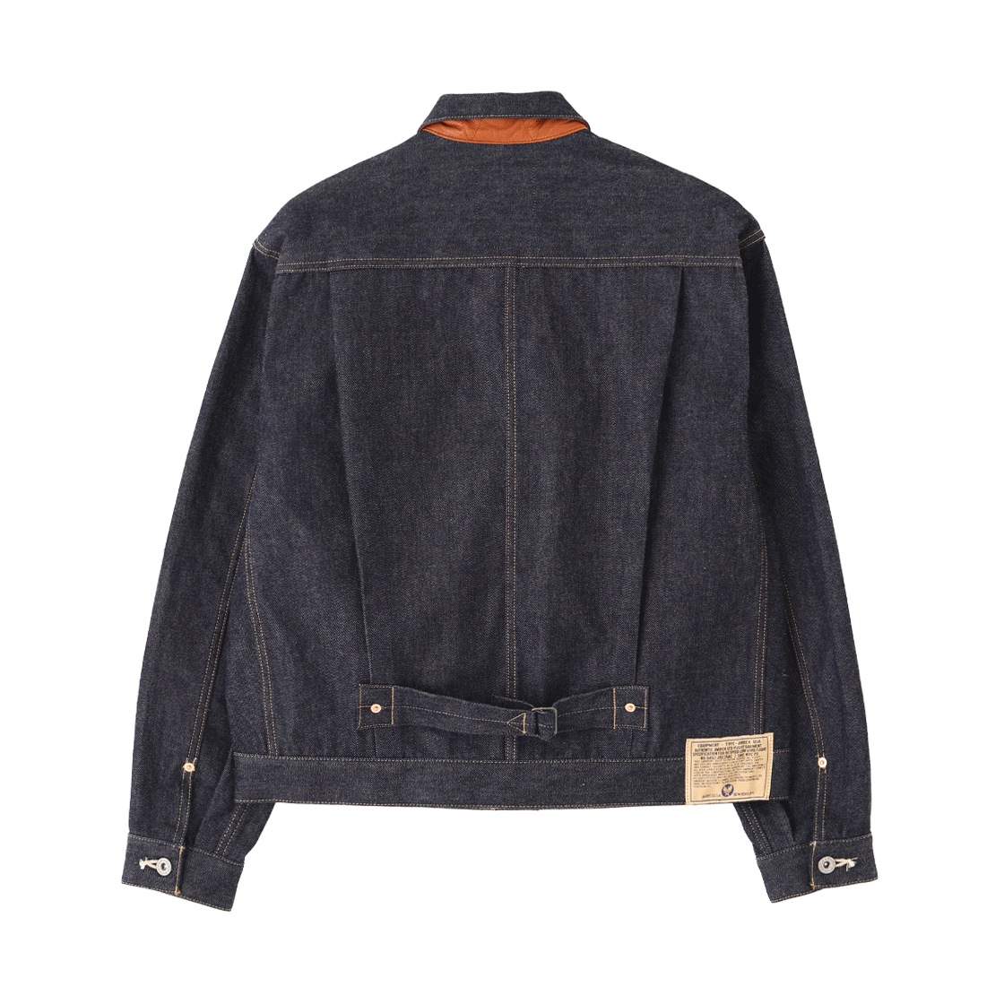 [예약배송] 아비렉스 헤리티치 데님 타입-1 자켓 "레더" 브라운([예약배송] Avirex Heritage Denim Type-1 Jacket "Leather" Brown) - 2