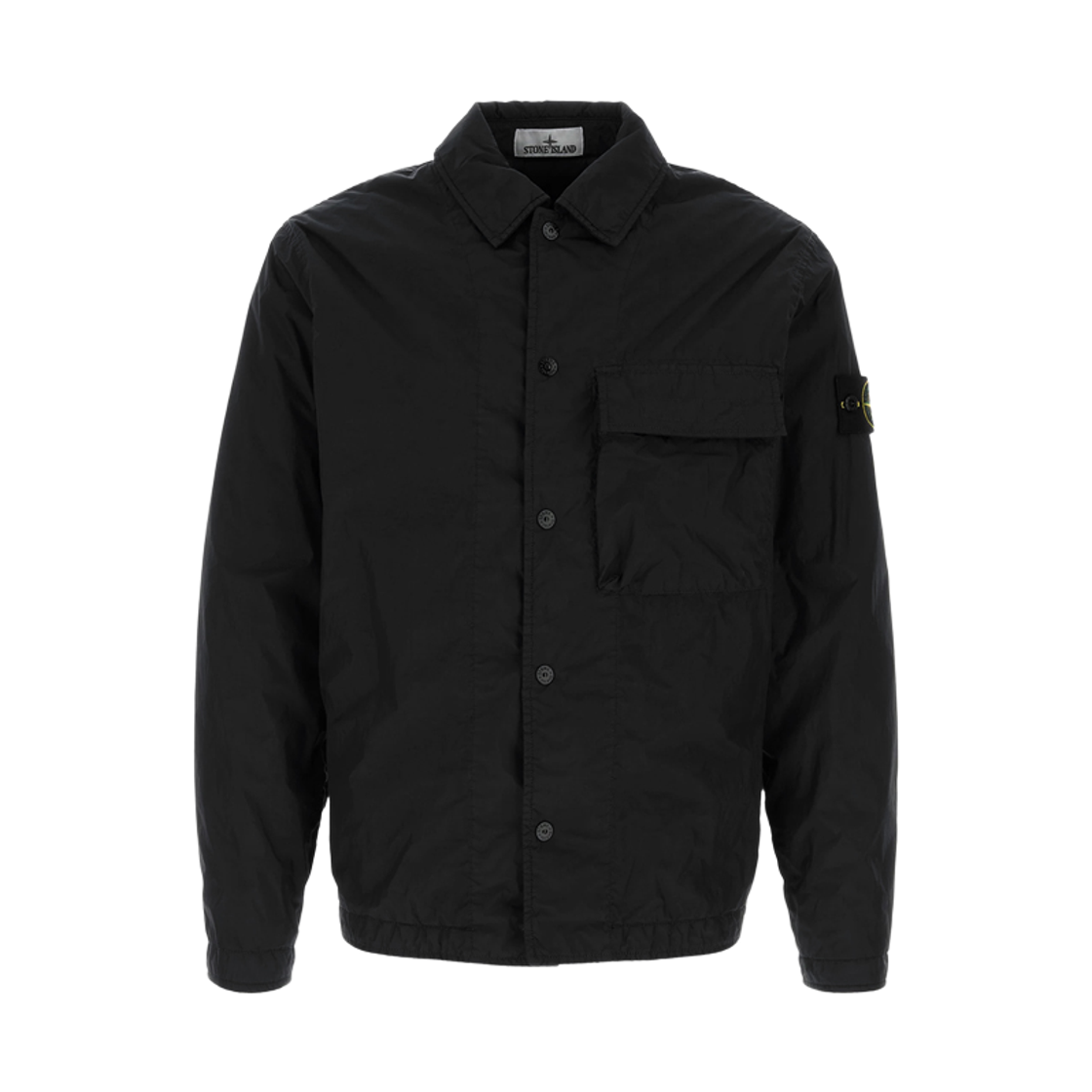 L1S15 1200002 S0A23 V0029 [25% 쿠폰] Stone Island 1200002 Crinkle Reps NY Regular-Fit Padded Overshirt with Pocket Black - 26SS