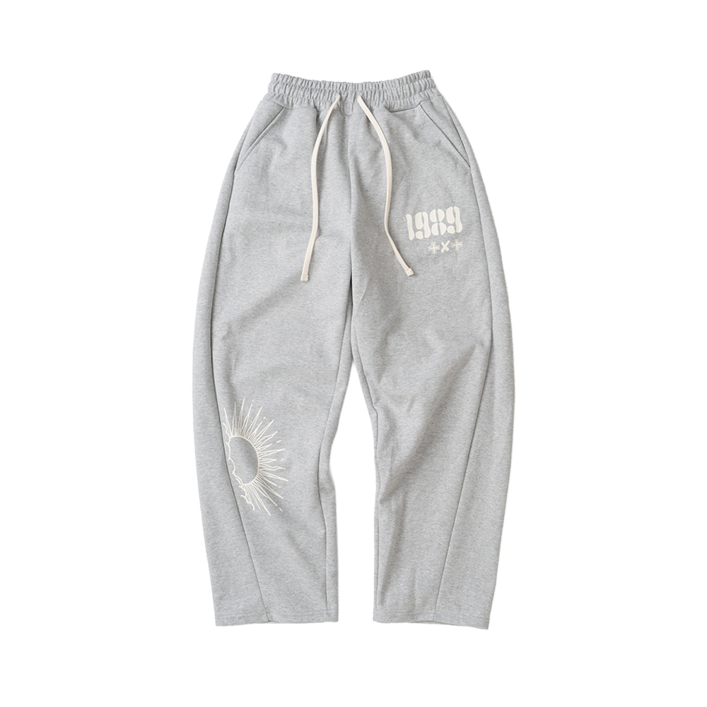 니티드 1989 썬라이즈 커브드 트레이닝 팬츠 멜란지 그레이(Knitted 1989 Sunrise Curved Training Pants Melange Grey)