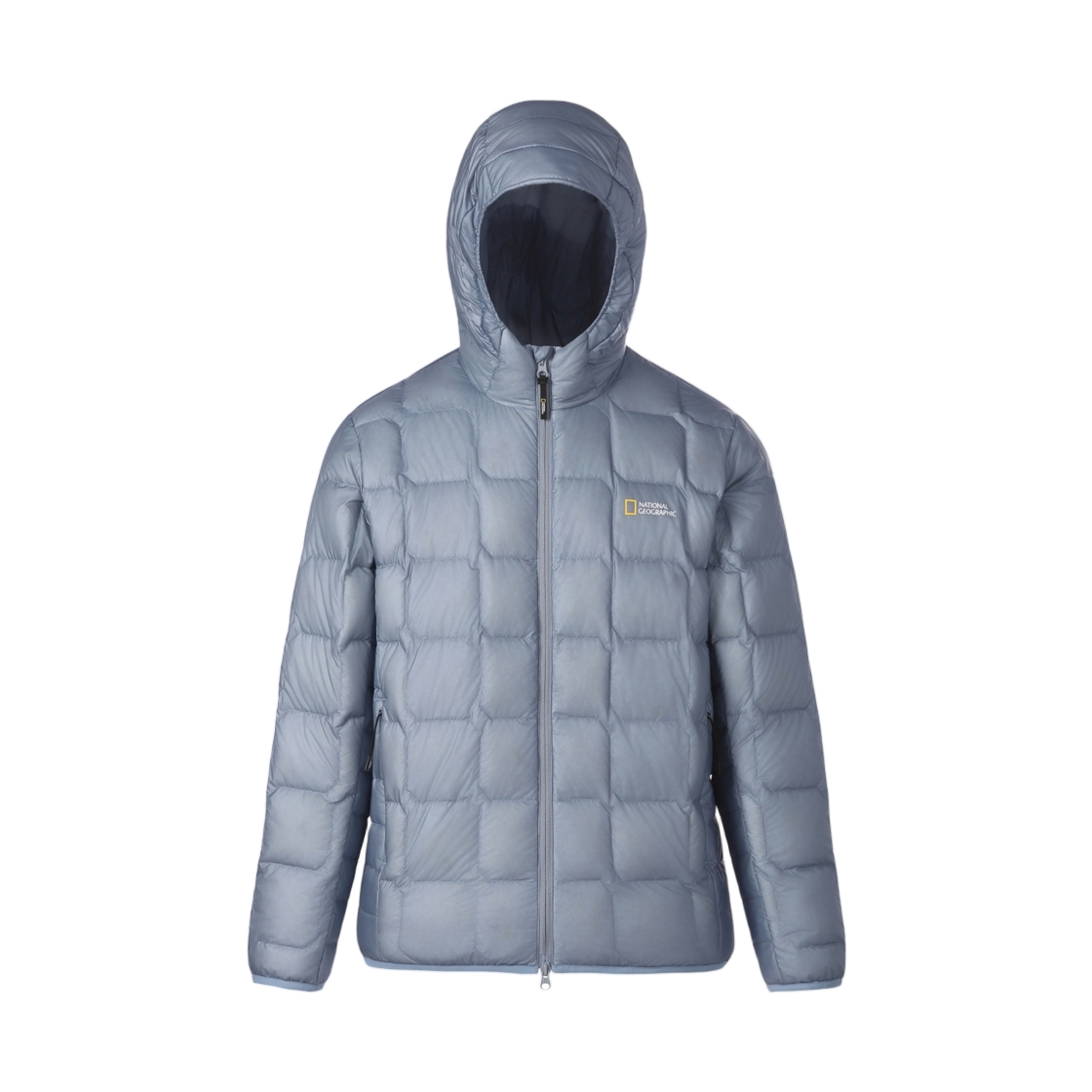 N264UDW030 National Geographic Merlin Hooded Lightweight Goose Down Jumper Light Blue