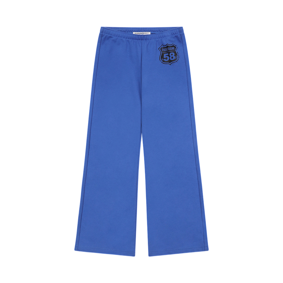 (W) 썬번프로젝트 x 폴 프랭크 코튼 밴딩 팬츠 블루((W) Sunburnproject x Paul Frank Cotton Banding Pants Blue) - 1