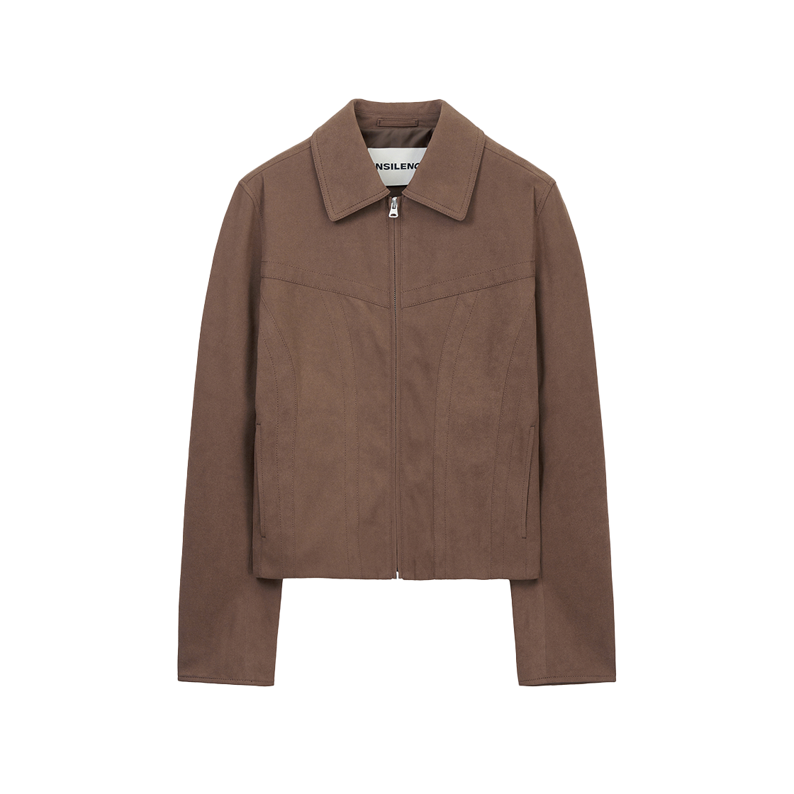 IW2F2JK13BR INSILENCE WOMEN Vintage Faux Suede Jacket Brown