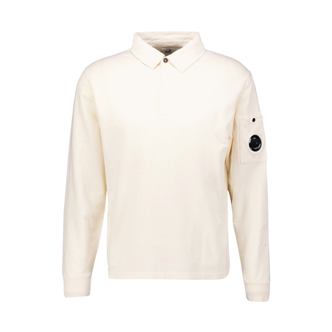 19CMSS100A 002246G 103 [25% 쿠폰] C.P. Company Light Fleece Polo Sweatshirt Gauze White - 25FW