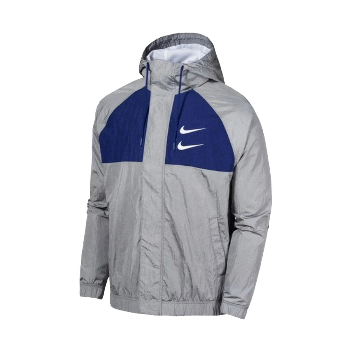 DD1089-073 Nike Double Swoosh Woven Windrunner Jacket Grey Blue (DD1089-073)