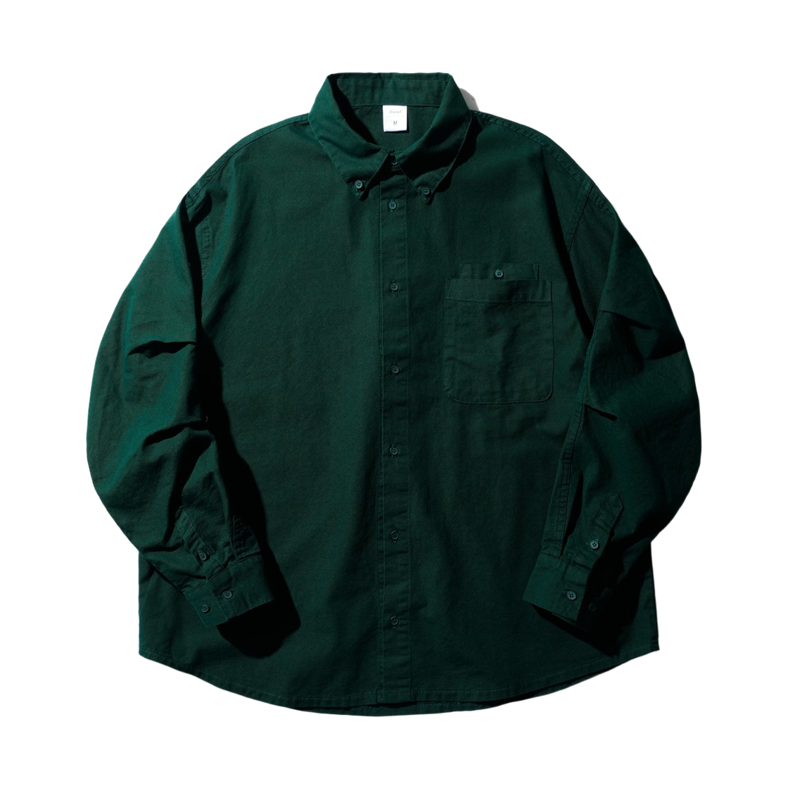 KJLS2567_green_291 JEMUT Yeast Solid Oxford Shirts Green KJLS2567