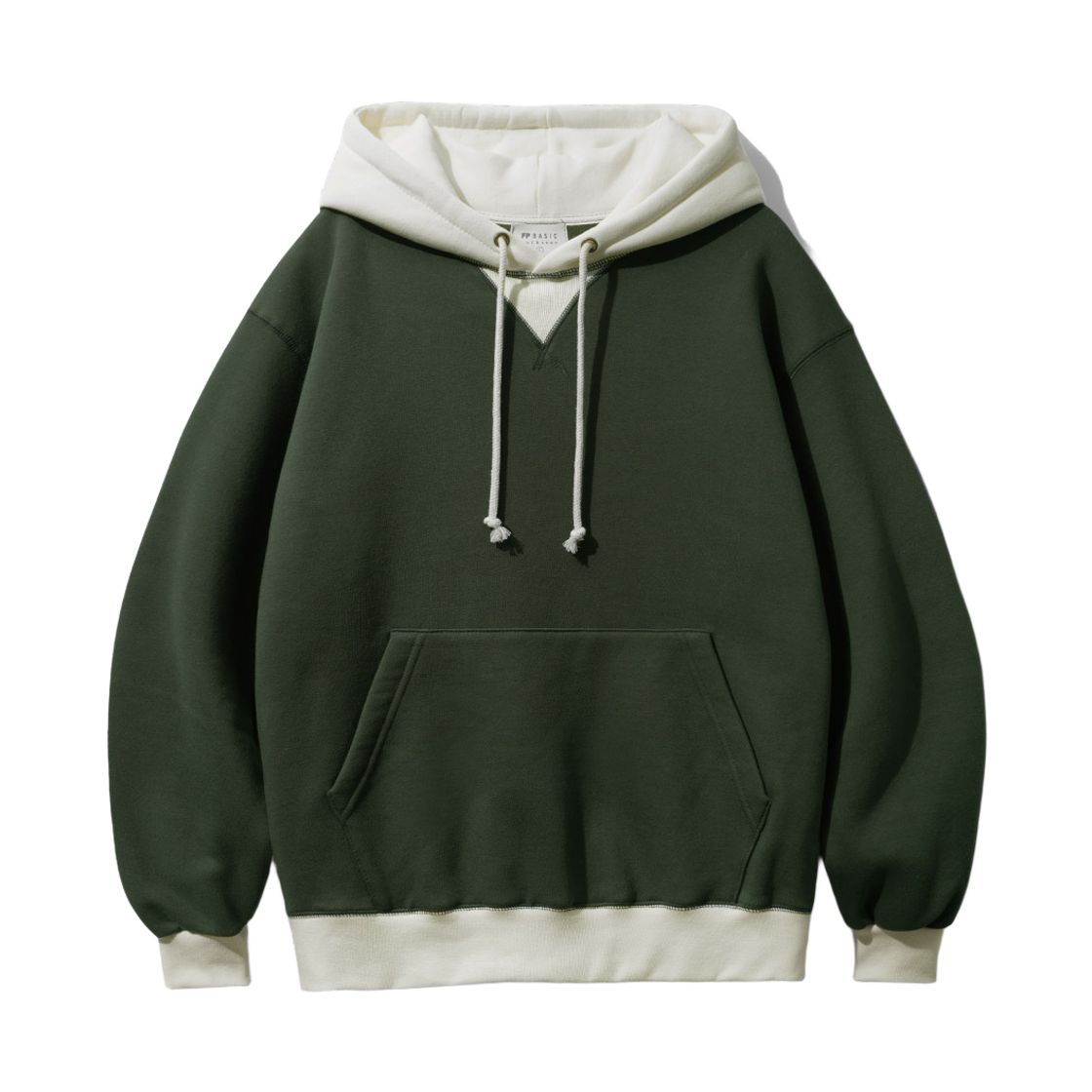 SJHD1503_darkgreen_29 FP142 Newwave base color block hoodie darkgreen SJHD1503