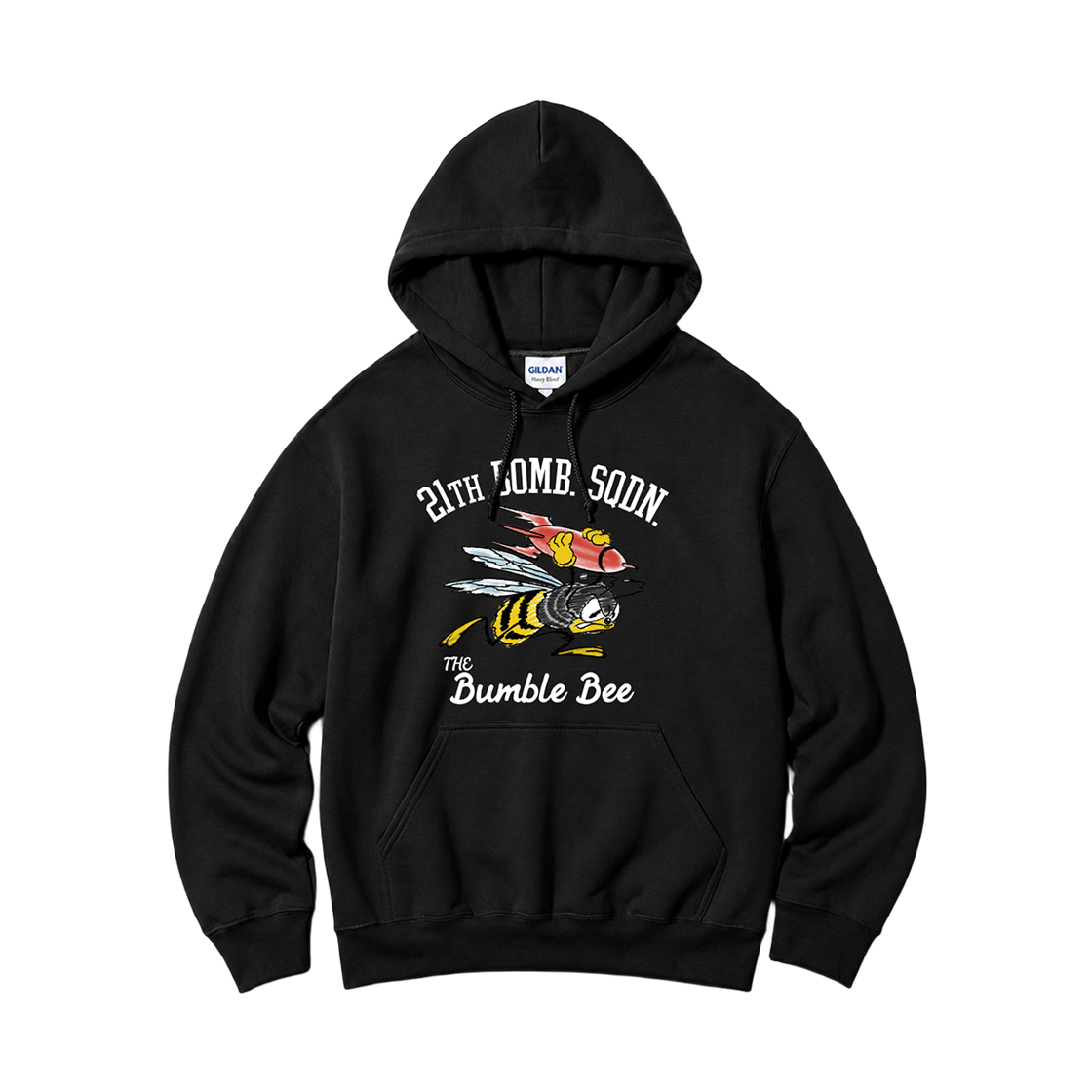 88500_copy Gildan x Vintage Collection BUMBLE BEE Hooded Sweatshirt Black