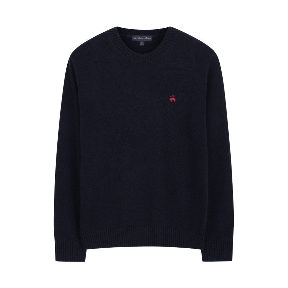BBWRMOG402-DNA BrooksBrothers Online Exclusive Wool Solid Sweater Dark Navy