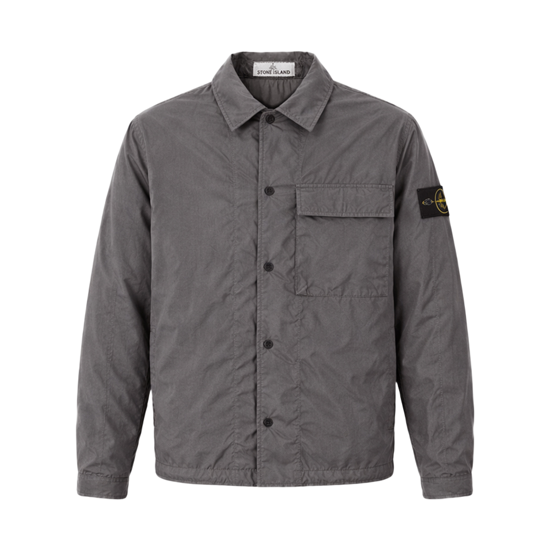 L1S15 1200002 S0A23 V0065 [25% 쿠폰] Stone Island 1200002 Crinkle Reps Ny Regular-Fit Padded Overshirt with Pocket Charcoal Grey - 26SS