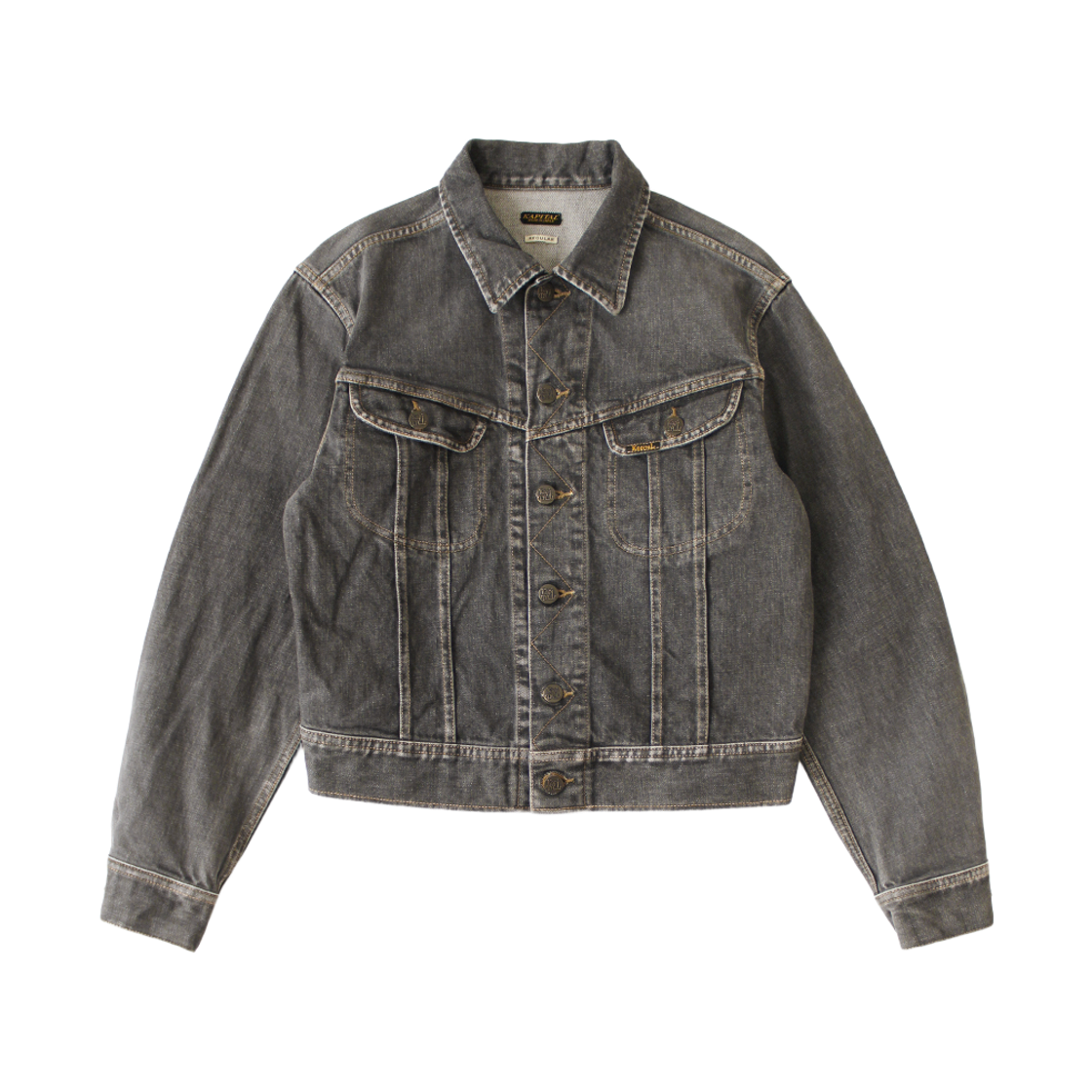 K2604LJ112 Kapital 14 oz. Black Denim Westerner Regular Processing