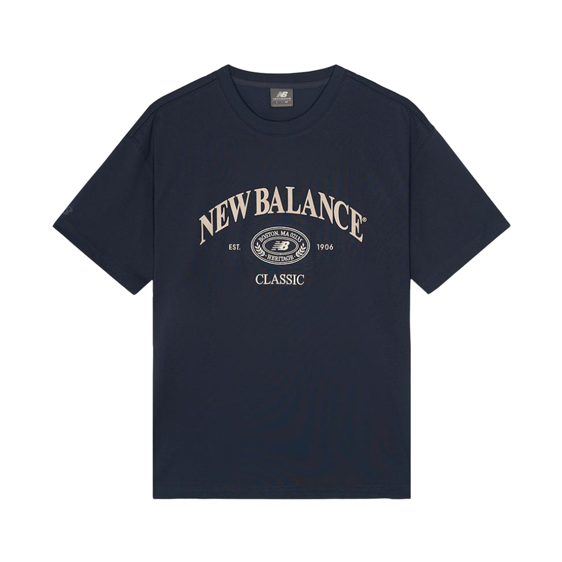 NBNEGCO212-59 New Balance Heritage Over Fit Short Sleeve T-Shirt Navy