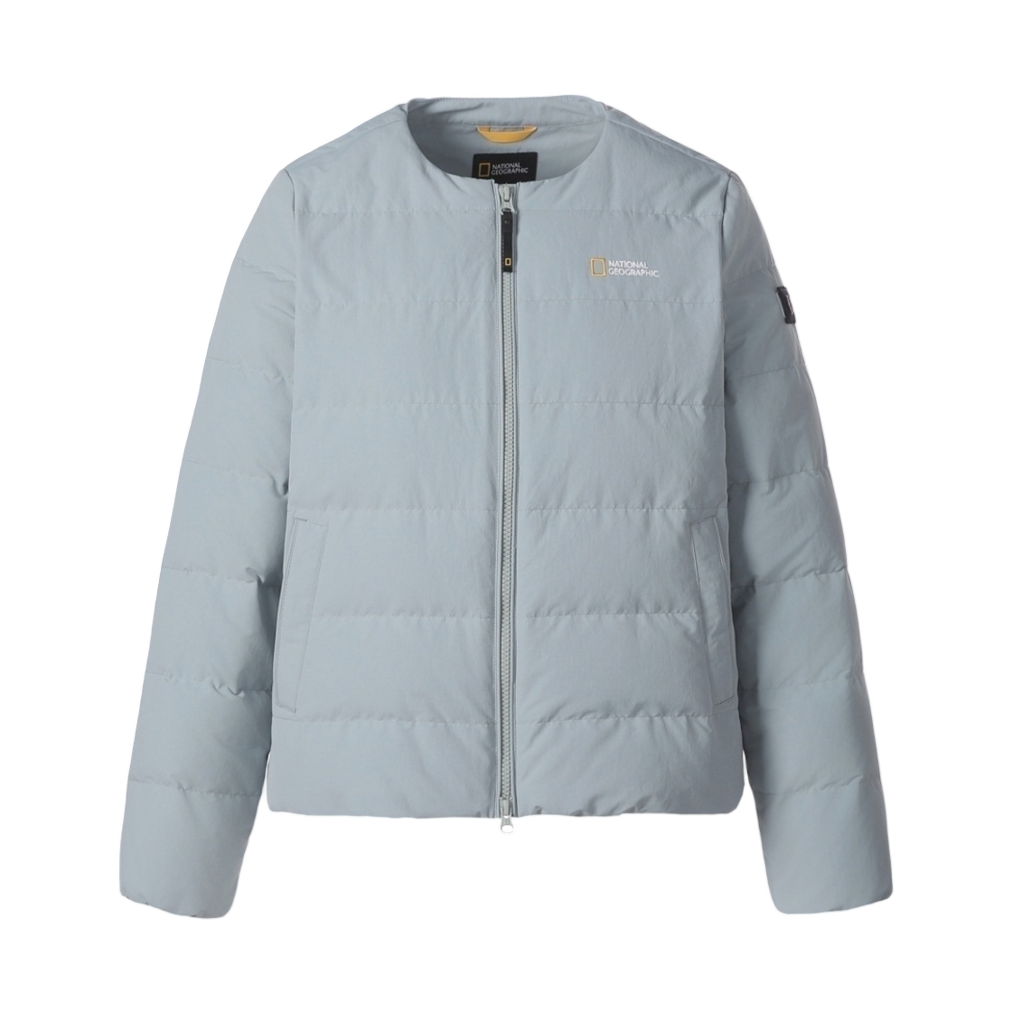 (W) 내셔널 지오그래픽 헤론 U넥 경량 구스다운 점퍼 세이지 그린((W) National Geographic Heron U-Neck Lightweight Goose Down Jumper Sage Green)