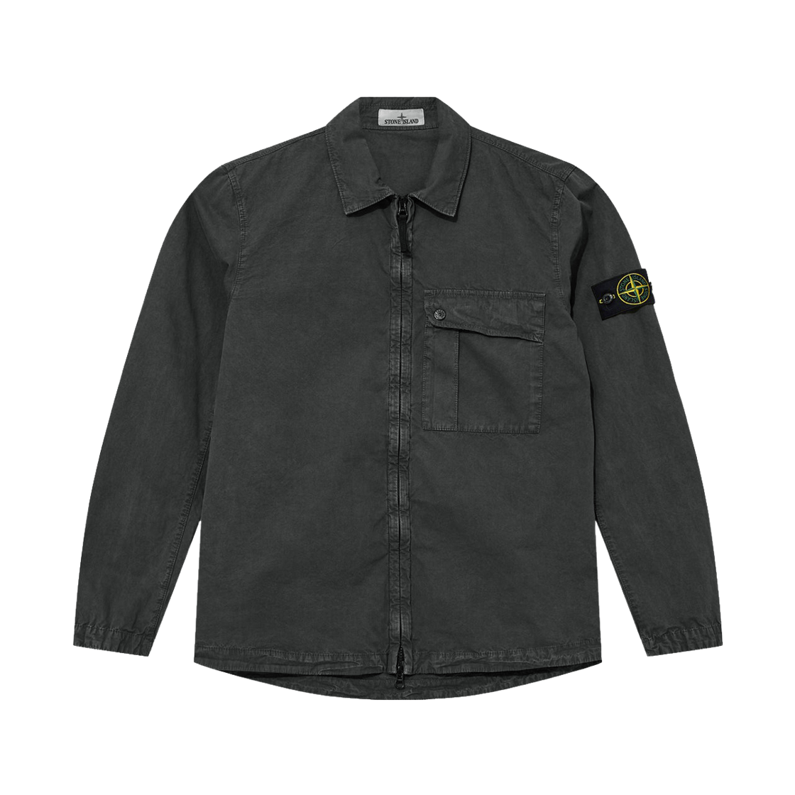 8015119WN V0165 [25% 쿠폰] Stone Island 119WN Old Treatment Cotton Canvas Overshirt Steel Gray - 24SS