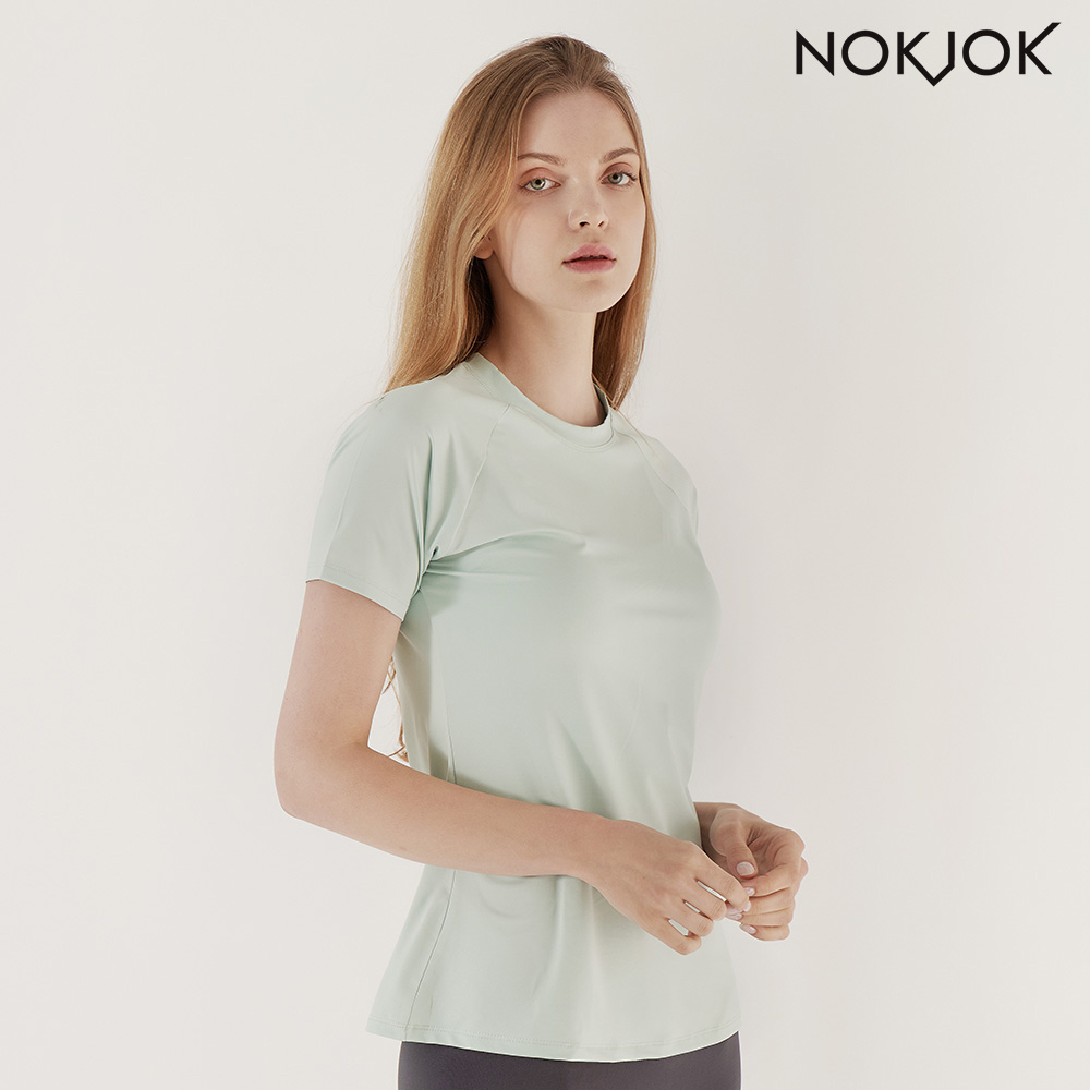 녹족 요가복 에센셜 쿨링 반팔티셔츠 민트(Nokjok Yoga Wear Essential Cooling Short-Sleeve T-shirt Mint) - 2