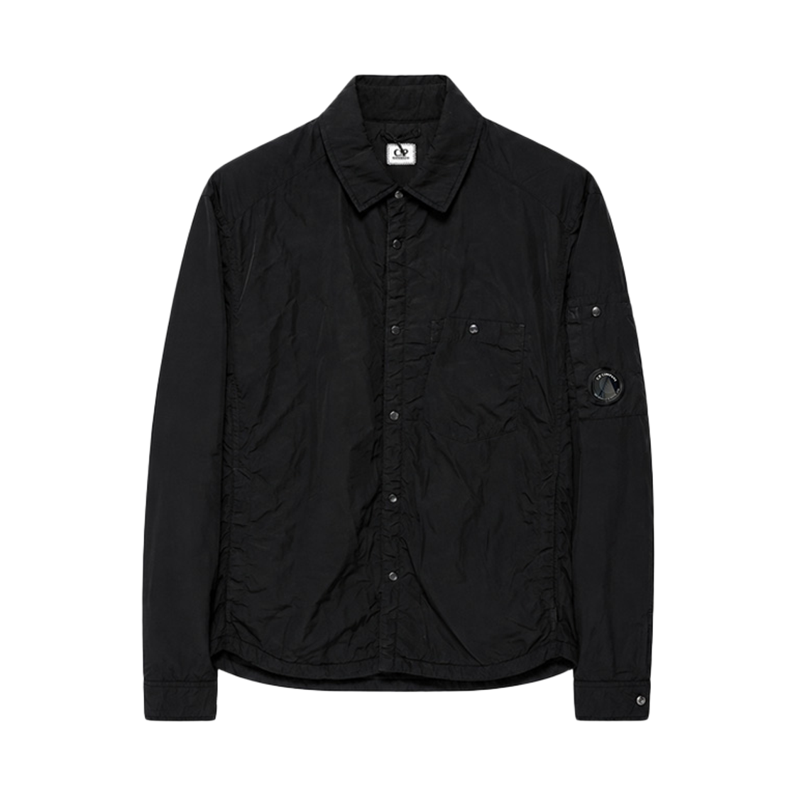 21CMOS023A 005904G 999 [25% 쿠폰] C.P. Company Lens Badge Chrome-R Padded Shirt Jacket Black - 26FW