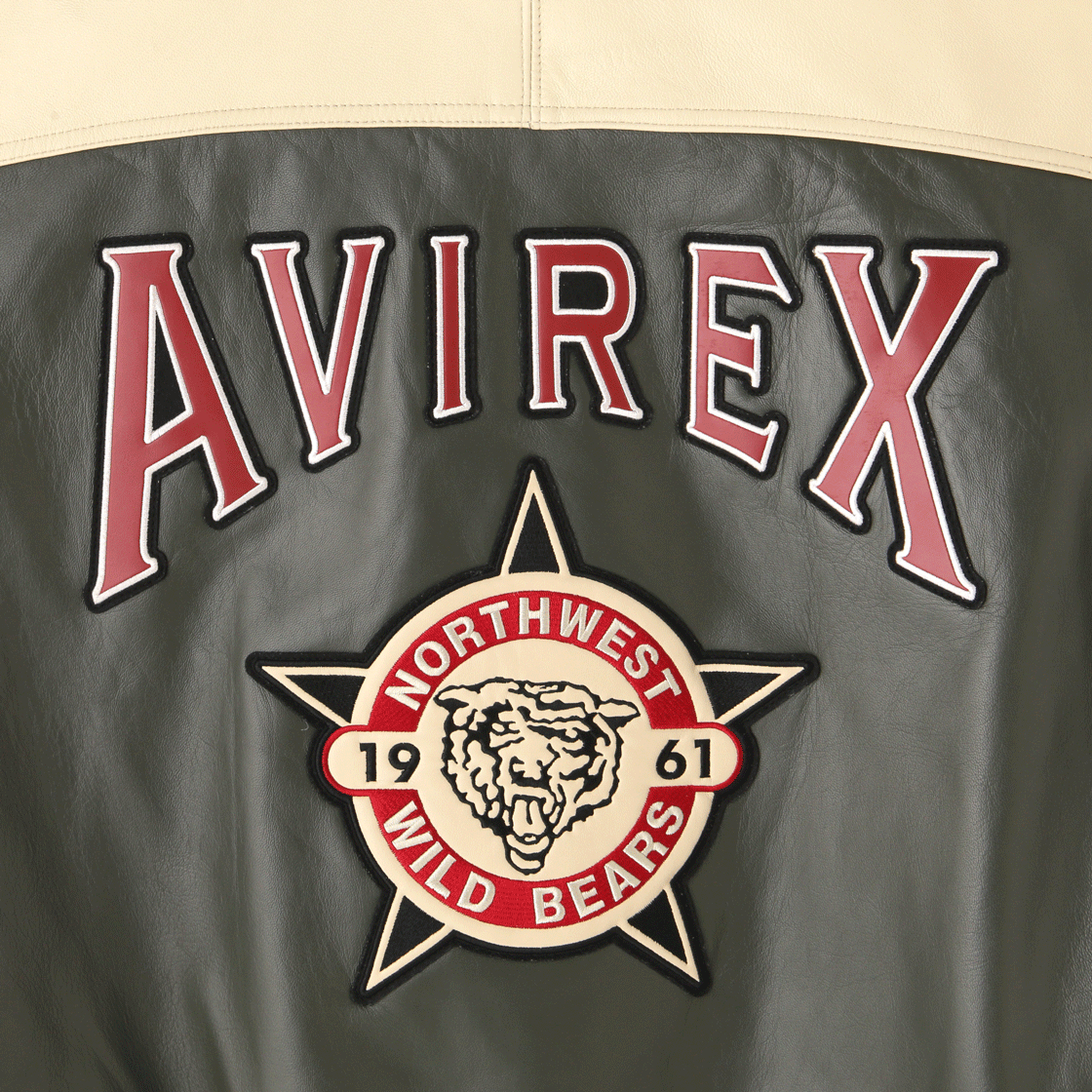 [예약배송] 아비렉스 바시티 자켓 와일드 베어 그린([예약배송] Avirex Varsity Jacket Wild Bear Green) - 2