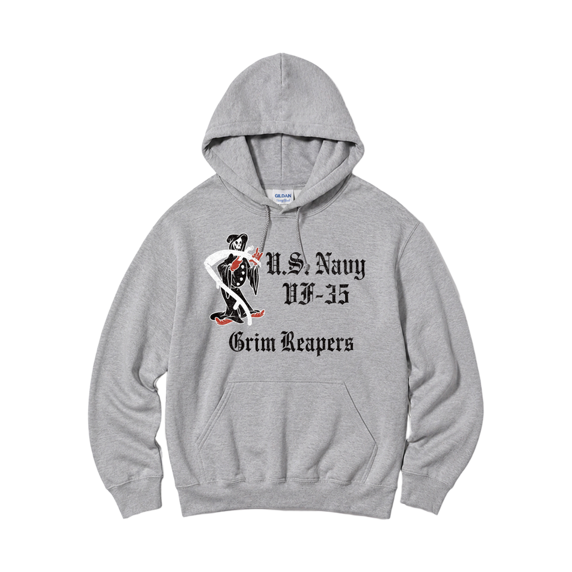 88500_copy Gildan x Vintage Collection US_NAVY SB Hooded Sweatshirt Gray