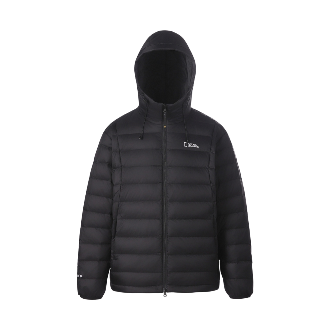 N264UDW902 National Geographic Pertex Colorblock Hooded Lightweight Duck Down Jumper Black