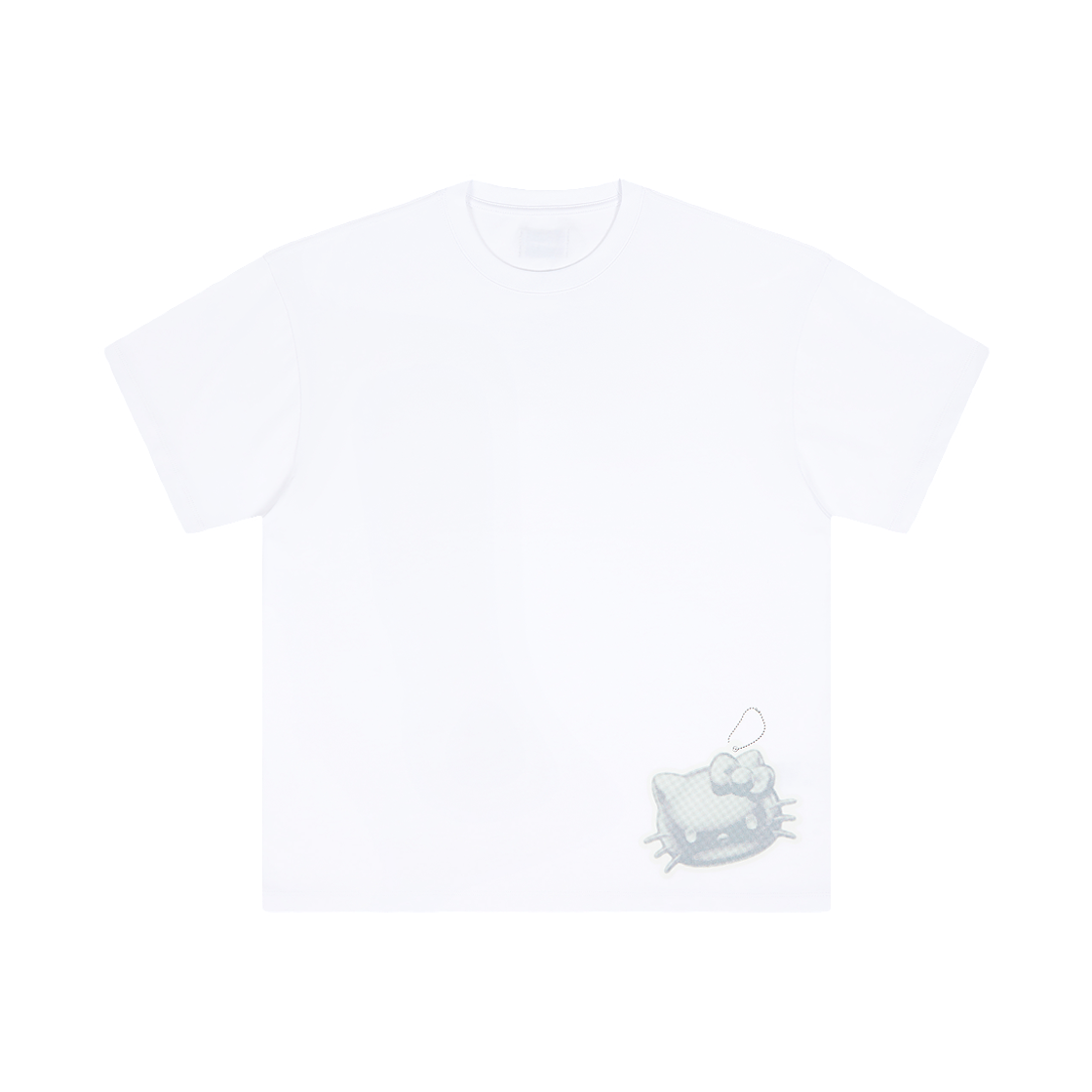 젠티 x 헬로 키티 티셔츠 하프톤 04 화이트(Gentii x Hello Kitty T-Shirt Halftone 04 White)