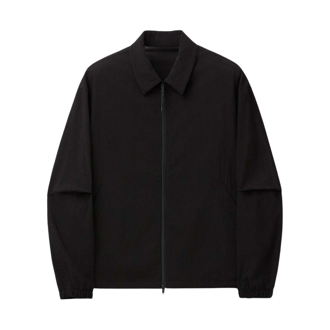 CQUAM26212BKX00 Customellow Crinkled Coach Jacket Black