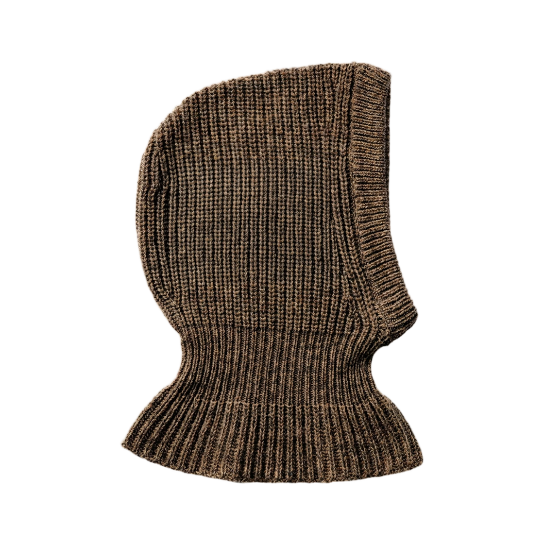 TA0047-LK1029-407 Lemaire Balaclava in Alpaca and Yak Wool Blend Tobacco Black