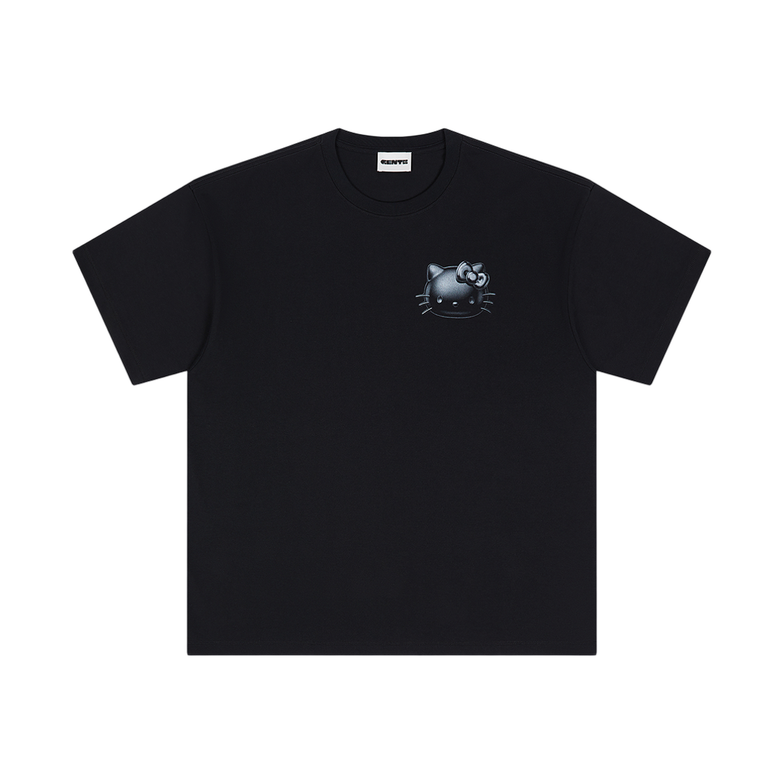 젠티 x 헬로 키티 티셔츠 크롬 01 블랙(Gentii x Hello Kitty T-Shirt Chrome 01 Black)