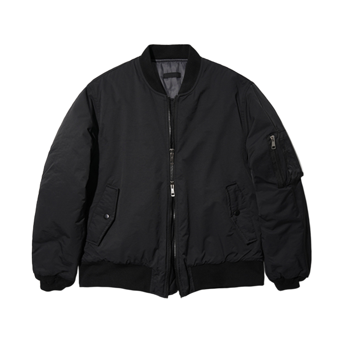 YHJK2319_black_np JEMUT Cardi Overfit Ma-1 Jacket Black YHJK2319