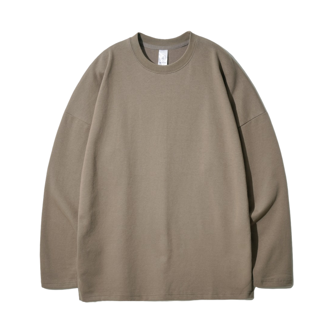 KJLT2153_darkbeige_k JEMUT Overfit Layered Long T-Shirts Dark Beige KJLT2153