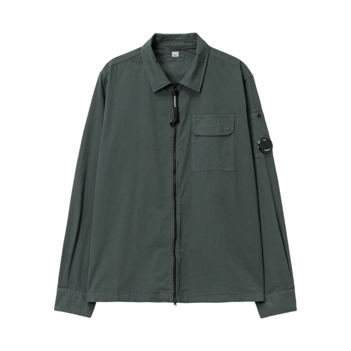 20CMOS705A 110143G 921 [25% 쿠폰] C.P. Company Organic Gabardine Zipped Lens Overshirt Gunmetal Grey - 26SS