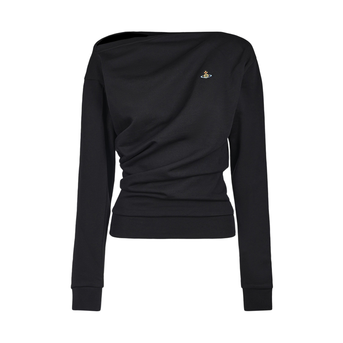 3I010015 J006O N401 [25% 쿠폰] (W) Vivienne Westwood Hebo Drape Sweatshirt Black - 25FW