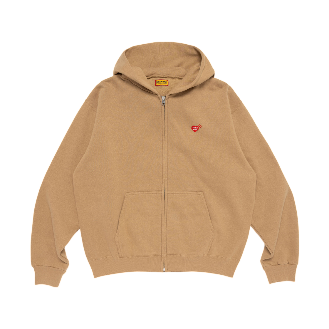 HM32CS022 Human Made Classic Zip-Up Hoodie Beige