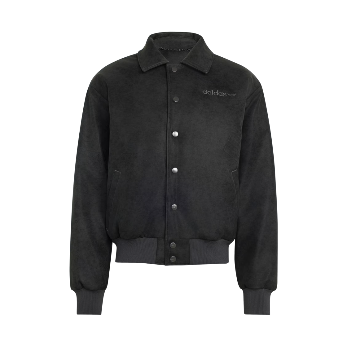 KR9128 Adidas Munich 93 Pleather Jacket Utility Black - KR Sizing