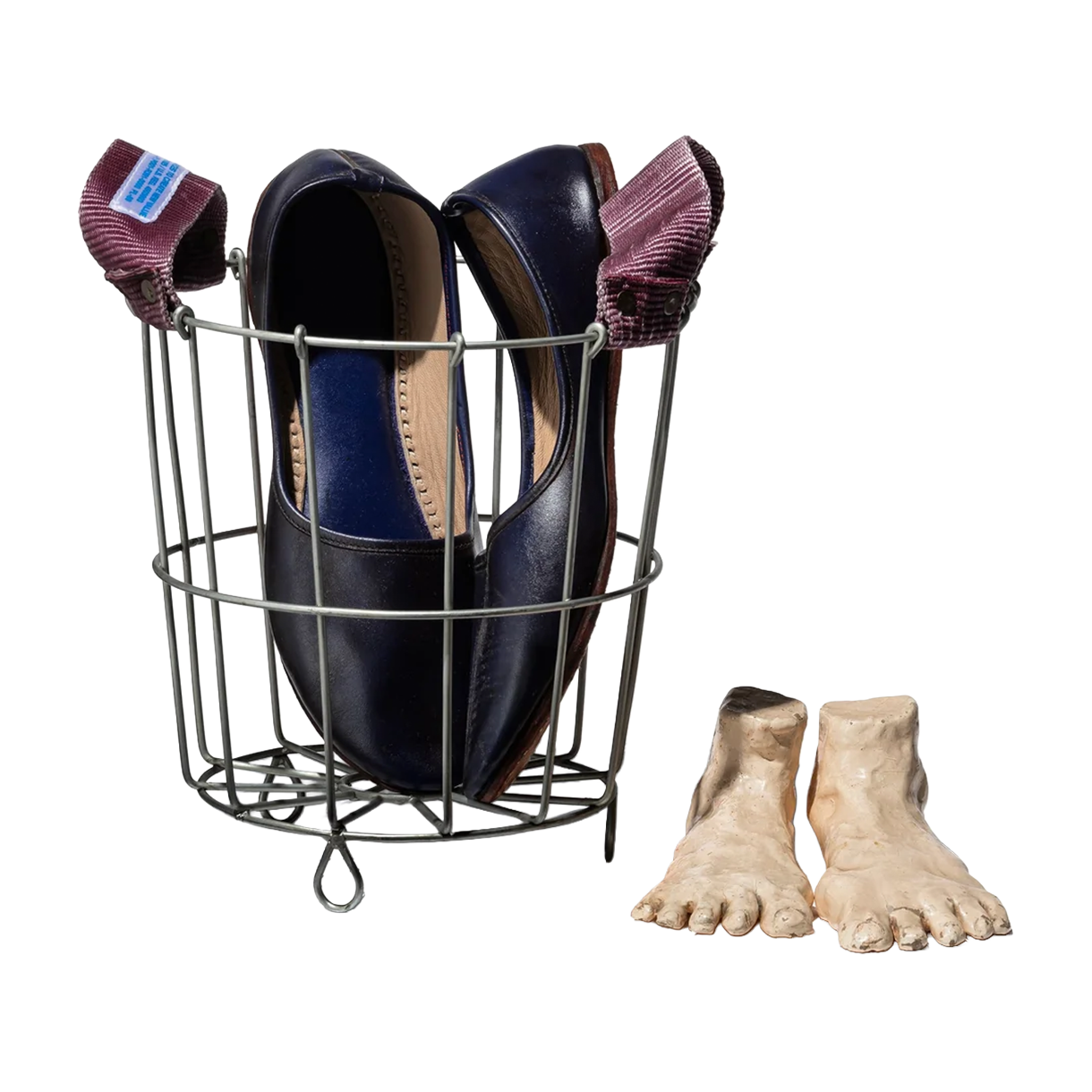 푸에브코 벨트 핸들 라운드 바스켓 멀티 - 26FW(Puebco Belt Handle Round Basket Multi - 26FW) - 3