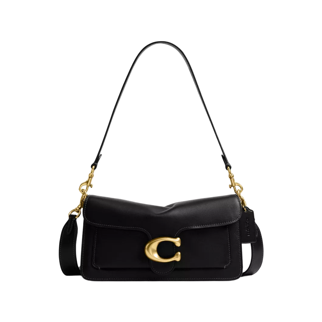 CCX04-B4BK Coach Tabby Shoulder Bag 26 in Grained Leather Brass Black