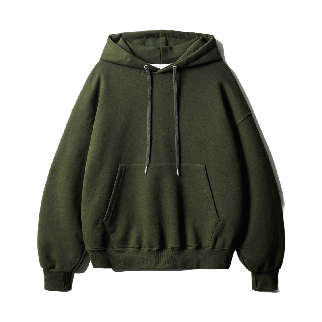 OYHD2593_darkkhaki_29 JEMUT Steady Thumbhole Overfit Terry Hood Darkkhaki OYHD2593