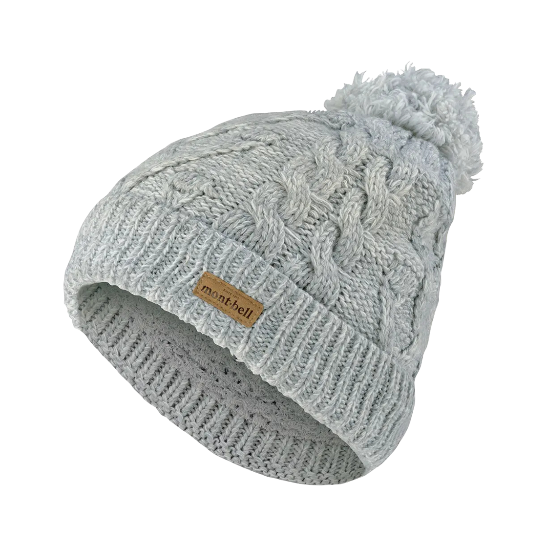 1118582 Montbell Cable Knit Watch Cap #1 Heather Gray