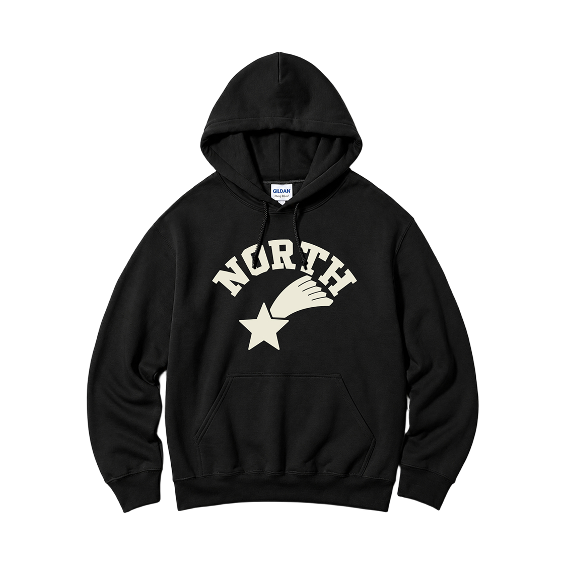 88500_copy Gildan x Vintage Collection North Hooded Sweatshirt Black