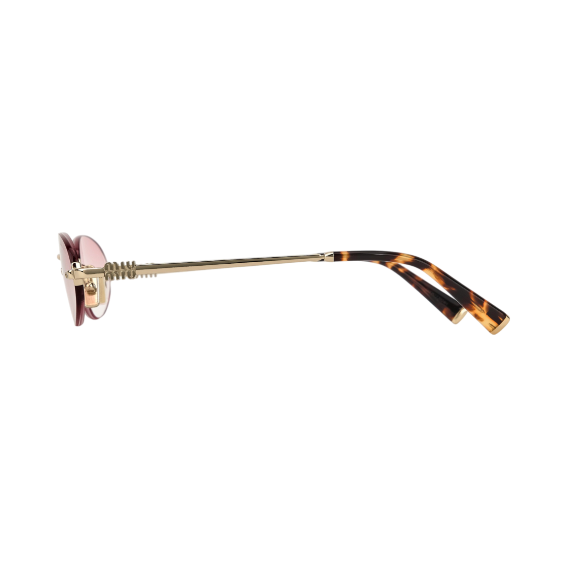 (W) 미우 미우 로고 선글라스 핑크 그라데이션 렌즈((W) Miu Miu Logo Sunglasses Pink Gradient Lenses) - 3
